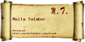 Meila Talabor névjegykártya